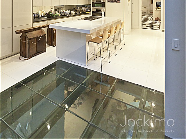 Jendretzki Interior Glass Flooring in Kitchen